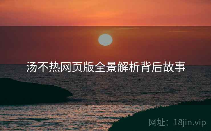 汤不热网页版全景解析背后故事